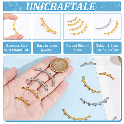 16 шт. 8 стиля в стиле бохо из нержавеющей стали 304 многорядные звенья&nbsp;STAS-UN0057-78