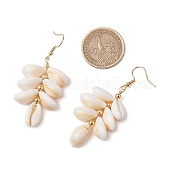 Серьги-подвески в форме ракушки из нержавеющей стали 304&nbsp;EJEW-JE06381-01