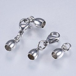 Наконечники шнура из нержавеющей стали 201&nbsp;STAS-F145-03P-8x4mm