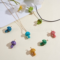 7шт 7 цвета подвески из натурального кварца&nbsp;G-SZ0002-21