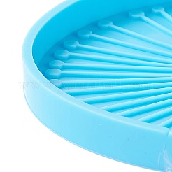 Плоские круглые силиконовые Молды с ковриком для чашек с рисунком одуванчика&nbsp;LS-DIY-M039-03