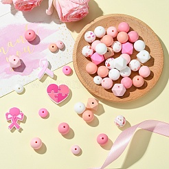 Набор силиконовых фокусных бусин&nbsp;SIL-YW0001-48