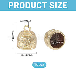 16 шт. наконечники для шнура из сплава в тибетском стиле&nbsp;TIBEP-CA0010-24MG