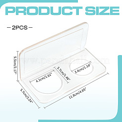 Прямоугольный акриловый настенный держатель-органайзер для расчесок с 2 слотом для ванной комнаты&nbsp;ODIS-WH0043-218A