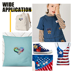 Вышивка нитками пришиваем термоклей на одеяла ткань&nbsp;DIY-PH0003-20