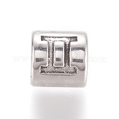 Сплавочные европейские бусины&nbsp;PALLOY-WH0065-20AS