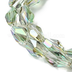 Прозрачные стеклянные бусины гальваническим пряди&nbsp;GLAA-K064-03B-HR02