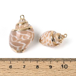 Гальванические подвески из натуральной спирали&nbsp;SSHEL-N042-08