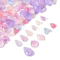 100 шт. 10 стиля прозрачных стеклянных подвесок&nbsp;GLAA-FS0002-16