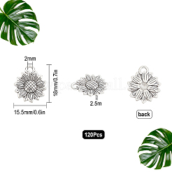 120 шт. Подвески из сплава в тибетском стиле&nbsp;TIBEP-SC0002-07