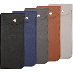 5шт 5-цветный прямоугольный чехол для очков из искусственной кожи&nbsp;AJEW-CN0005-39