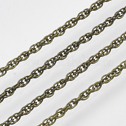 Паяные латунные покрытые железные веревочные цепи&nbsp;CH-T002-04AB