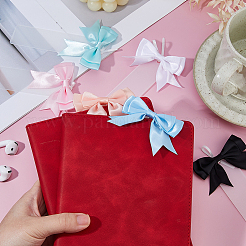 24 шт. 6-цветные полиэстеровые закладки с бантом и прозрачным акрилом&nbsp;AJEW-FH00038