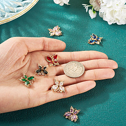 7 шт. 7-х цветные латунные стеклянные соединительные подвески&nbsp;KK-TA0001-93