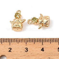 Латунные микро проложить кубического циркония подвески&nbsp;KK-C155-17G-04