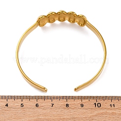 Браслеты-манжеты из нержавеющей стали 304 для женщин&nbsp;LS-BJEW-F491-01G-05