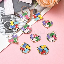 10шт 5 стиля подвески из сплава с эмалью&nbsp;ENAM-YW0003-87
