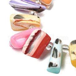 Нити бусин из окрашенных натуральных ракушек трохид/трохус&nbsp;BSHE-A002-03B