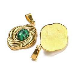 Синтетического малахита подвески&nbsp;STAS-U024-15G-07