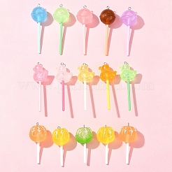 9 шт. 3-х цветные подвески из полупрозрачной смолы&nbsp;FIND-FS0002-90