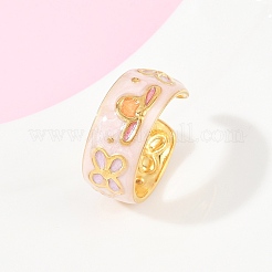 Регулируемые эмалированные манжеты из нержавеющей стали 304 для женщин&nbsp;RJEW-A074-05G