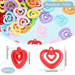 80 шт. Непрозрачные акриловые подвески&nbsp;SACR-SP0001-33