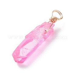 Подвески окрашенные натуральным кварцем&nbsp;PALLOY-JF01269-01