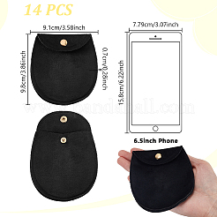 14 шт. бархатные мешочки для хранения украшений с кнопками&nbsp;ABAG-GA0001-34B