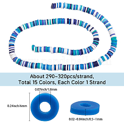 15 нить бусин ручной работы из полимерной глины&nbsp;CLAY-PA0001-07C