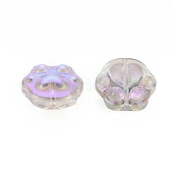 Гальванизируйте прозрачные стеклянные бусины&nbsp;X-GLAA-T022-07-B01