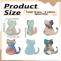 10шт 5 цвета непрозрачные акриловые подвески&nbsp;OACR-LP0001-09