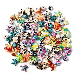 102 шт. 17 стиля окрашенных синтетических бусин из бирюзы и магнезита&nbsp;G-FP0001-03