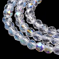 Стеклянные бусины с гальваническим покрытием &nbsp;LS-GLAA-H021-01A-AB01