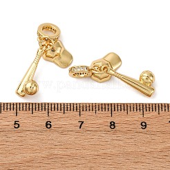 Латунь микропаве прозрачный кубический цирконий европейские подвески с подвесками&nbsp;LS-KK-P308-45G