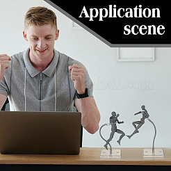 Собранные прямоугольные стойки для демонстрации фигурок из пластика PS с регулируемым железным кронштейном&nbsp;ODIS-WH0100-12B