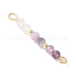 Круглые граненые подвески-коннекторы из натурального кварцевого кристалла&nbsp;PALLOY-JF03530-07