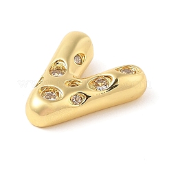 Кулон из латуни с прозрачным кубическим цирконием&nbsp;KK-Z046-01G-V