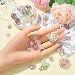 40шт 5 цвета прозрачные акриловые бусины&nbsp;MACR-YW0003-46A