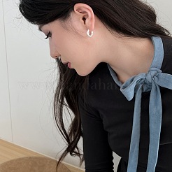 Серьги-гвоздики в форме кольца s925 из стерлингового серебра&nbsp;EJEW-M241-05