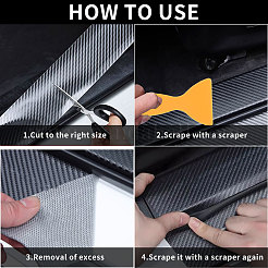 ПВХ автомобильная наклейка из волокна&nbsp;DIY-CA0006-80