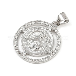 Латунные микро проложить кубического циркония подвески&nbsp;KK-P323-11G-P02