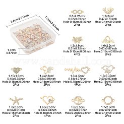 30 шт. 12 стиля сплава хрустальные стразы звенья/соединители&nbsp;FIND-FS0004-39