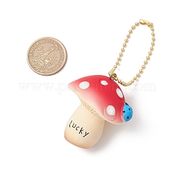 Подвесные украшения из смоляных грибов&nbsp;HJEW-JM03347