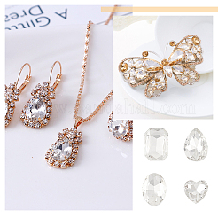 64 шт. 4 стильных стеклянных кабошона со стразами&nbsp;RGLA-FG0001-18