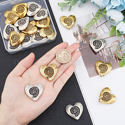 Сплавочные овальные бусины тибетского стиля &nbsp;PALLOY-FH0001-55-RS