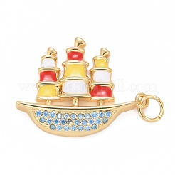 Стойки обшивки латунь микро проложить Циркон подвеску&nbsp;KK-I689-06G-02