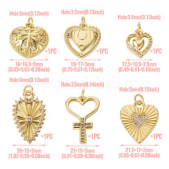 6шт 6 стиля латунные подвески&nbsp;KK-TA0002-23