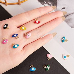 20шт 10 цвета латунные эмалевые подвески&nbsp;KK-SZ0004-06