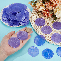 Окрашенные натуральные подвески-соединители из ракушек capiz&nbsp;FIND-WH0816-016B