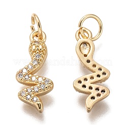 Латунные микропаве прозрачные подвески с фианитом&nbsp;ZIRC-C020-37G